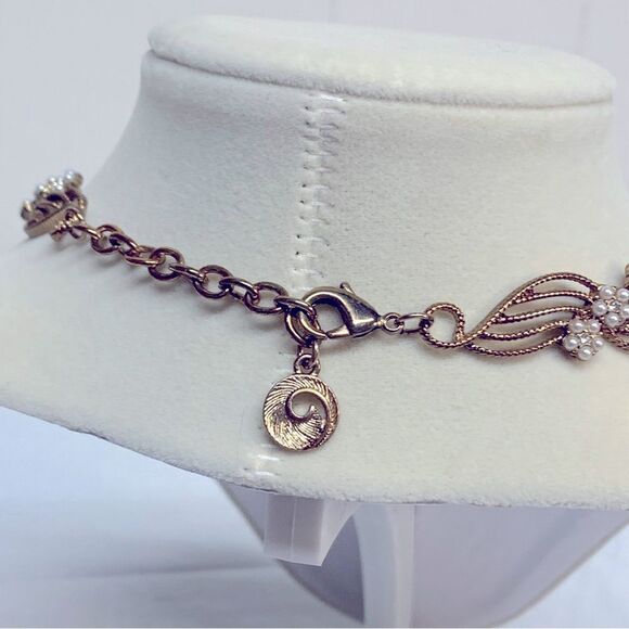 Vintage Lisner Necklace Faux Pearls Gold Tone Chain 18” Gorgeous - Picture 5 of 7